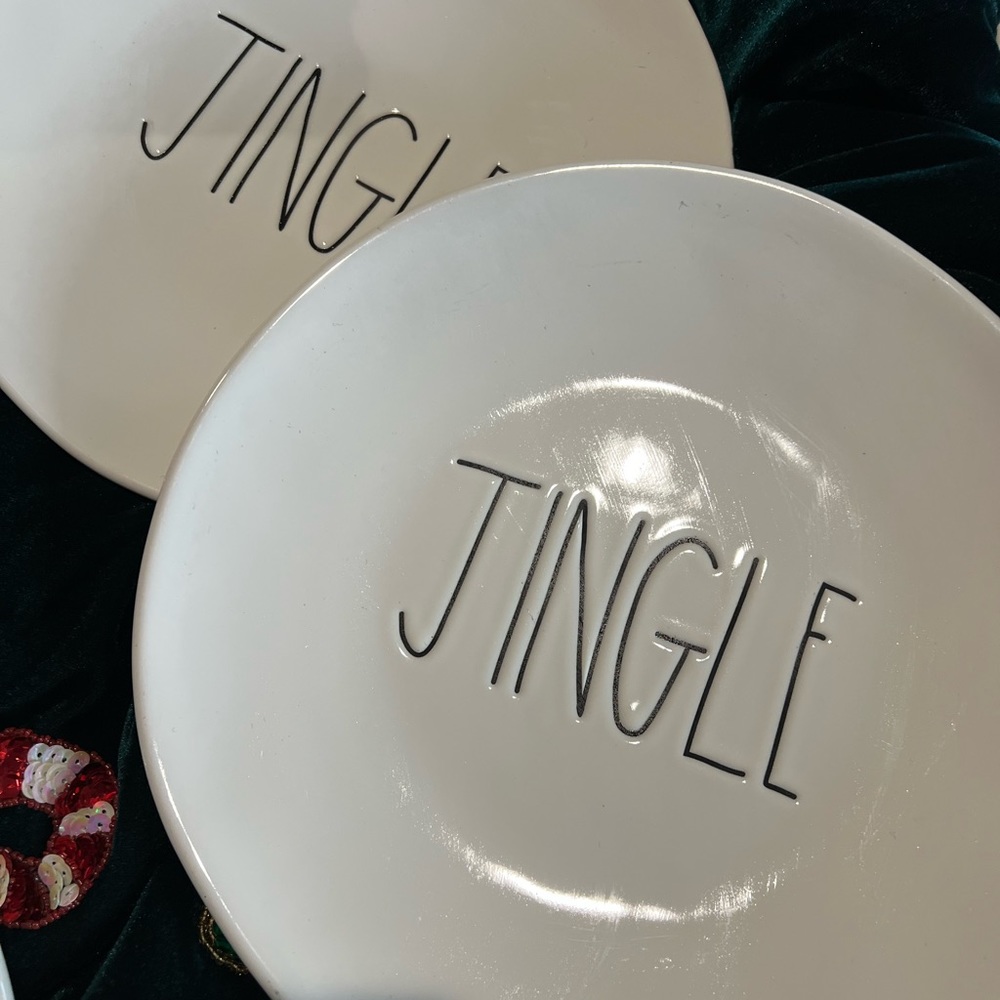 Rae Dunn JINGLE 11 inch Plates 3